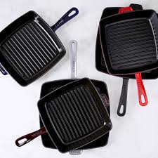 Staub Cast Iron Square Grill Pan In 2020 Grill Pan Grilling Perfect Grill