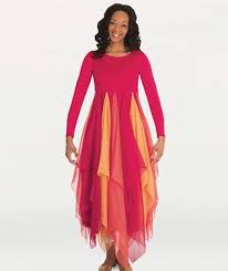 Long Sleeve Fire Dress Praise Dance Outfits Praise Dress Praise Dance Wear