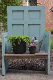 Old Door Project Ideas My Repurposed Life Rescue Re Imagine Repeat In 2020 Door Crafts Old Door Projects Garden Bench Diy