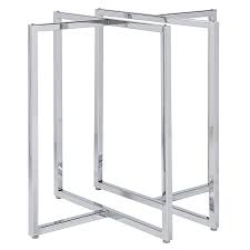 Metal dining table bases only pedestal table. Lego Modern Dining Table Base Chrome Eurway