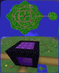 If you want a different shape (like a circle), you must use multiple rectangular portals to make the shape. A Clever Way To Decorate Your Nether Portal So That It Shows Up On Your Map Wall Minecraft Minecraft Banner Designs Minecraft Crafts Minecraft