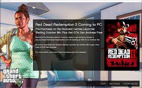 The happy owner of rdr2 on pc, fully working, no freezes, lag, issues or whatever else might be left, but i'm not happy about the lasso i have to use for various things, i signed up for a mission, i had to catch the owner who was riding a buggy to a destination, i was told not to kill him, but simply use my. Rockstar Game Launcher Video Grand Theft Auto V Available On The Rockstar Games