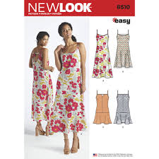 Robe en grise patron en taille 34 seulement en anglais cliquez ici, pour le pdf à imprimer directement ici, le montage en 7. Patron New Look 6510 Robe D Ete Pour Femmes Activa France