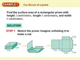 Surface area of rectangular prisms. Surface Area Review Example Cube Area Of One Face 5 25 Sa 6 25 Sa 150 M Find The Surface Area Ppt Download