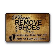 13.88'' h x 4.875'' w. Winhome Funny Words Please Remove Your Shoes Doormat Floor Mats Rugs Outdoors Indoor Doormat Size 23 6x15 7 Inches Walmart Com Walmart Com