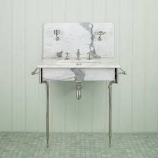 Stand Alone Marble Sink With Chrome Legs Amp Hardware Google Image Traditional Bathroom Vanity Console Sink Sink