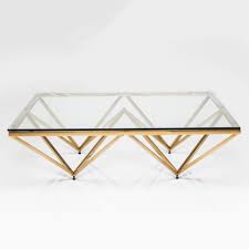 art deco brass square glass coffee table by i love retro table basse verre table basse table basse carree en verre