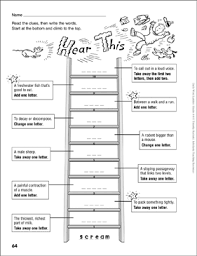 Hear This Word Ladder Grades 4 6 Printable Skills Sheets