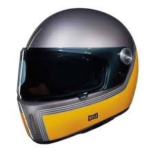 Nexx Xg100r Motordrome Helmet Titanium Yellow Retro Helmet Motorcycle Helmets Retro Motorcycle