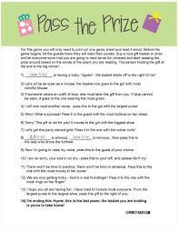 Pass The Prize Baby Shower Game Light Green Baby Shower Gifts Easy Baby Shower Games Baby Shower Fun