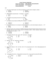 Soal uas matematika kelas 8 semester 1 kurikulum 2013 tahun 2017. Soal Tengah Semester 2 Matematika Kelas 8