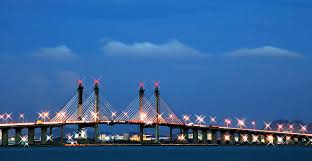 Opened in 1985 following 15 years of planning, penang bridge (jambatan pulau pinang) connects george town in penang with seberang prai on the malaysian mainland. Lukisan Jambatan Pulau Pinang Cikimm Com