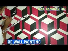 Cat Tembok 3d 3d Wall Painting Tutorial Cat Dinding Kamar 3d Simple Youtube Painting Dinding