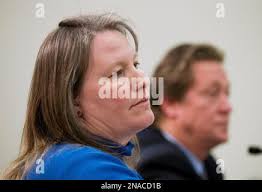 U.S. Army Corps of Engineers Regulatory Program Chief Margaret  Gaffney-Smith, left, and Bureau of Land Management Deputy Director for  Operations Mike Pool, testify