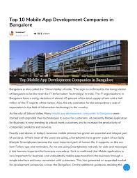 Top 10 mobile app development companies in bangalore. Top 10 Mobile App Development Companies In Bangalore By Sofia Clara Issuu