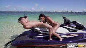Mesmerizing brunette darling Alina Belle fucked on a jet ski - Croco Tube
