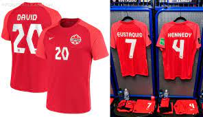 On the back, the jersey numbers have the canada soccer logo embedded. Canada 2021 22 Nike Home Away And Third Jerseys Football Fashion