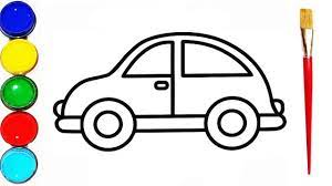 Read through this post to know some simple and different cars drawing ideas to teach your kids. How To Draw A Car Easy Kids Drawings Car Drawing And Coloring For Kids Car Drawing Easy Toy Cars For Kids Drawing For Kids