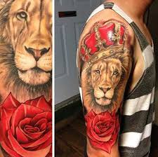 Lion King Crown Tattoo Aslan Kral Tac Dovmesi Omuz Dovmesi Eslesen Dovmeler Karizmatik Dovmeler