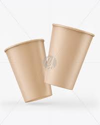 Download Kraft Coffee Cups Mockup In Cup Bowl Mockups On Yellow Images Object Mockups PSD Mockup Templates