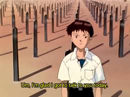 Hum Eu Estou Feliz Que Eu Tenho Que Falar Com Voce Hoje Neon Evangelion Neon Genesis Evangelion Mecha Anime