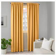 majgull yellow room darkening curtains 1 pair 145x250 cm ikea yellow curtains living room room darkening curtains curtains living room