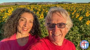 Therese Michael Selfie Sunflower Field Turkovich