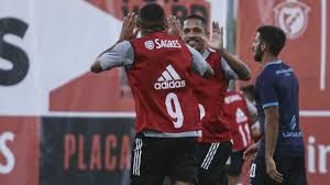 Sl benfica first to score 8 of 10. Soccer Benfica Belenenses Sad Game Training