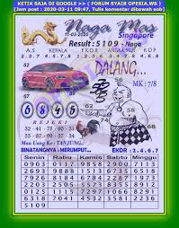 1 New Message Kode Syair Singapore 11 Maret 2020 Forum Syair Togel Hongkong Singapura Sydney