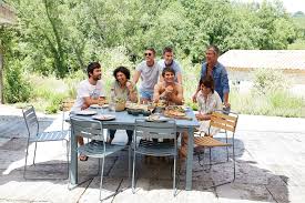 Ensembles tables et chaises : Surprising Teak Chair Wood And Metal Chair Outdoor Furniture Fermob