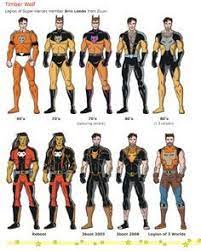 Legion Of Superheroes Evolution Of Timber Wolf S Costume Heros Les Super Heros Dessin