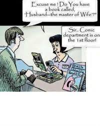 Funny Cartoon Joke Lol With Images Husband Jokes Book Jokes