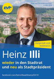 EVP Dietikon mit vollständiger Gemeinderatsliste und Heinz Illi als  Stadtrats- und präsidentkandidat