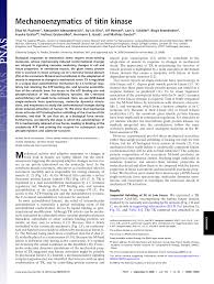 Pdf Mechanoenzymatics Of Titin Kinase