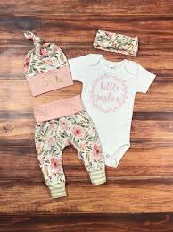 Baby Girl Coming Home Set Baby Girl Little Sister Outfit Pink Etsy Baby Girl Clothes Winter Baby Girl Clothes Winter Outfits For Girls