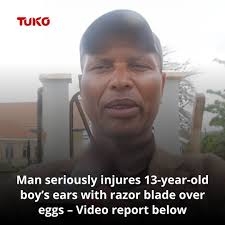 Tobias Serman received a call that his son was bleeding and crying  hysterically. When he arrived at the scene, he found his ears had been  brutally damaged. Video report below. Photo: Global