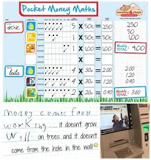 Pocket Money Maths Chart Magnetic Kids Home Math