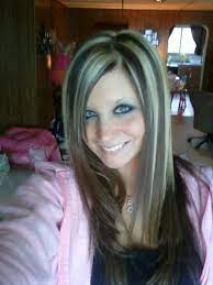 Dark Brown Hair And Blonde Chunks Hairstyles Inspiration Chunky Blonde Highlights Hair Styles Blonde Highlights