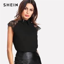 Cheap Cap Sleeve Blouses Buy Quality Blouse Black Directly From China Sleeve Blouse Suppliers Shein F Lace Sleeve Blouse Floral Lace Blouse Blouses For Women