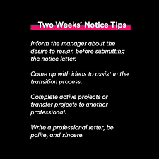 You are free to quit a job at anytime in this state, and most states. How To Give Two Weeks Notice Letter Template Algrim Co