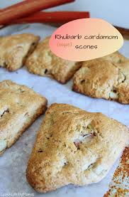 Vegan Rhubarb Cardamome Scones Scones Rhubarbe Et Cardamome Vegan Breakfast Scottish British Biscuits Scones Rhubarb Vegan Scones