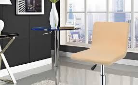 Browse our stylish kitchen stools, tall bar stools and classic wooden dining chairs. Amazon Com Deisy Dee Stretch Chair Cover Slipcovers For Low Short Back Chair Bar Stool Chair C114 Beige Home Kitchen