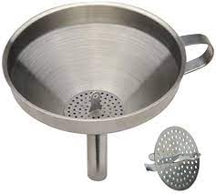 Its removable, mesh strainer filters sediments and tannins, allows wine to breathe and develop stronger aromas. Amazon Com Norpro 5 Inch Stainless Steel Funnel With Detachable Strainer Set Of One Silver Food Strainers Kitchen Dining