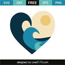 Download Heart And Waves Lovesvg Com