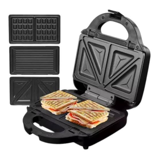 SANDWICHERA 3 EN 1 WAFLE/GRILL SUONO – New Red