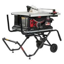 Sawstop 1 1 2hp 1ph 120v Jobsite Saw Pro With Mobile Cart Assembly In 2020 Portable Table Saw Table Saw Jobsite