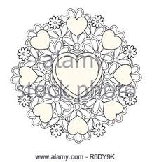 They work great in the classroom as free time activities or theme unit fun. Flower Mandala With Hearts Valentines Day Coloring Page Stock Vector Image Art Alamy