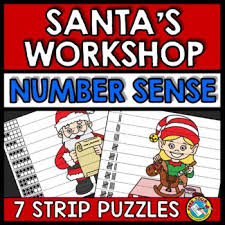 Christmas Activities Kindergarten Number Sense Center Puzzles Santa S Workshop Kindergarten Christmas Activities Numbers Kindergarten Kindergarten Number Sense Centers