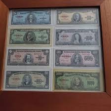 Estos fueron los billetes de la moneda nacional de Cuba antes de1959, que  en su momento tuvo más valor que el Dollar
