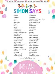 Simon Says Game For Kids Craftedwithbliss Simon Says Game Team Games For Kids Games For Kids